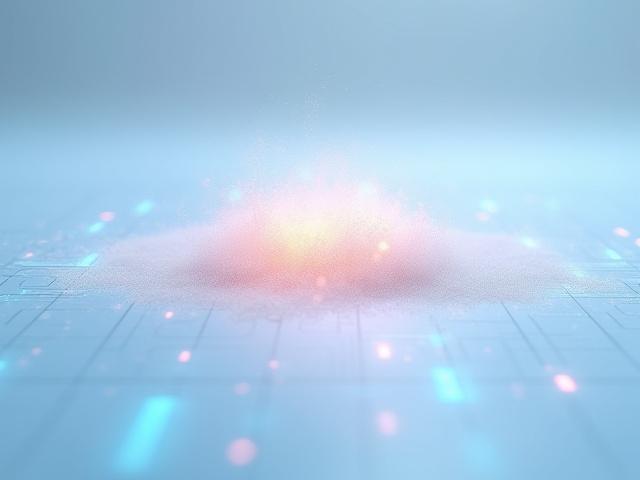 Abstract representation of digital debris or cache files being swept away from a clean user interface.