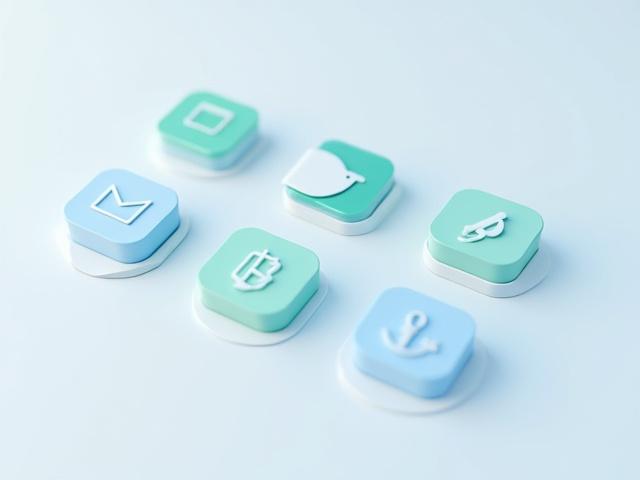 Multiple application icons arranged in a clean grid formation on a Mac screen, symbolizing standardized software